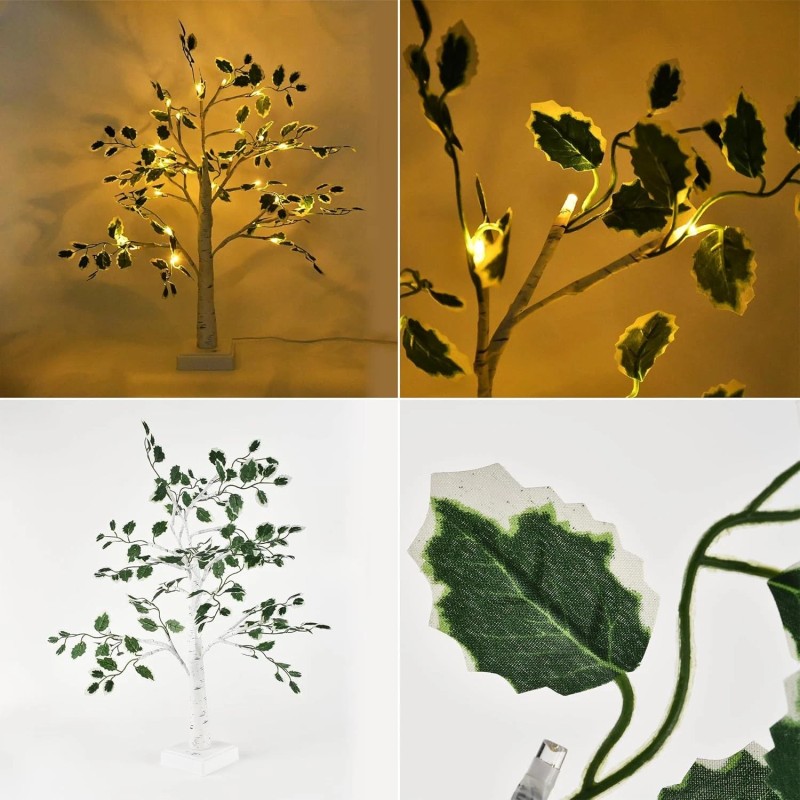 SHARON 26" Green Tree Light with 24 LED, DIY Artificial