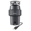 Ranein 1/2 HP Garbage Disposal with Power Cord, Quiet Stainless