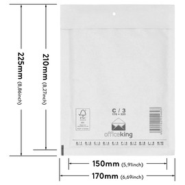 verpacking 400 Bubble Envelopes White C3 Size 170 x 225 mm DIN A5 B6+ Bubble Envelopes Bubble Mailing Envelopes