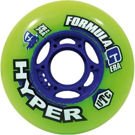 HyperWheels Des Hyper Rad P. Hock Ind Fg Era68-74a Pack of 4 Hockey Wheels and Roller Skates, Unisex, for Adults, Green (Green) 68 mm/74a
