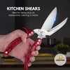 WINTTON - Red Kitchen Scissors - Stainless Steel - Modern