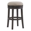 Alaterre Furniture Clara Swivel Bar Height Stool, Dark Brown, 360-Degree