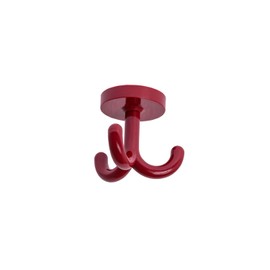 Gedotec Children's Swivel Coat Hook, Triple Hook, Rotatable Plastic, RAL 3003, Ruby Red, Kita, Furniture Fittings, Made in Germany, Pack of 1, Under-Unit Hook Ceiling Mounting