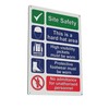 Durable A4 Aluminum Composite Site Safety Sign with Fixing Holes