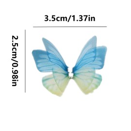 JLEivvi 5 Pcs Butterfly Hair Accessories Hair Clips Mini Butterfly Glitter Barrette Butterfly Headband Fairy Bobby Pin Hair Accessories for Girls Women Wedding Party Bride, Green