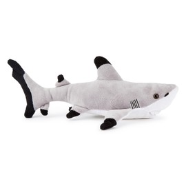 Zappi Co 100% Recycled Plush Black Tipped Shark Toy (30cm Length) Stuffed Soft Cuddly Eco Friendly animals Collection For New Born Child First kid