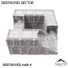 Tabletop Terrain Destroyed Sector 8mm Scale Building Pack - 6mm