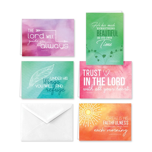 Paper Frenzy Faith & Inspirational General Use Note Cards & White Envelopes 25 pack
