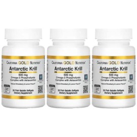 RIMFROST 3개 세트 CGN 남극 크릴 오일 오메가3 아스타잔틴 500mg 30캡슐 RIMFROST 3-Pack CGN Antarctic Krill Oil Omega 3 Astaxanthin 500mg 30 Capsules RIMFROST