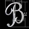 Letter Brooch Pins Initial Rhinestone Brooch for Women Crafts Silvery