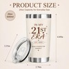 Dxqrswuo 21st Birthday Gift for Her, 21st Birthday Tumbler with