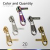 SHRJ 20Pcs #5 Zippers Pulls Heart-Shaped Zipper Sliders 5 Colors