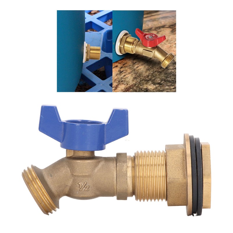 Brass Ball Valve Quarter Turn Water Tank Spigot Rain Barrel
