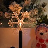 Snowflake Landscape Lights Christmas Pathway Decorative Lights Battery Powered Warm