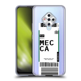 Head Case Designs Mecca Saudi Arabia Luggage Tag 3 Soft Gel Sleeves and Matching Wallpaper Compatible with Vivo X50e 5G