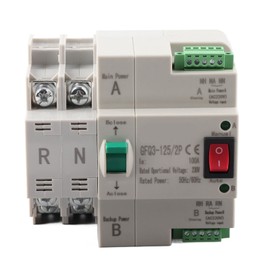 Dual Power Automatic Transfer Switch 2P Fast Switching PC AC 230V for Home Factory