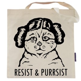 Pet Studio Art Resist and Purrsist - Purrincess Leia Tote Bag