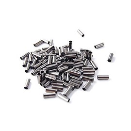 Single Barrel Crimp Sleeves 100pcs Copper Crimping Loop Sleeve Fishing Line Tube Connectors Fishing Tackle Kit (100pcs 1.4mm Inside Diameter)