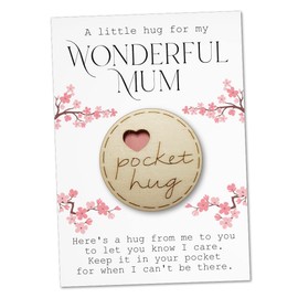 Maise & Rose Pocket Hug For Mum Token | Gift For Mum | Thinking Of You | Miss You | Pocket Hug From Daughter | Cheer Up Gift | Letterbox Gift From Son | Get Well Soon | TKM