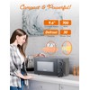 Commercial Chef 0.6 Cu. Ft. Countertop Microwave Oven, Mechanical Dial