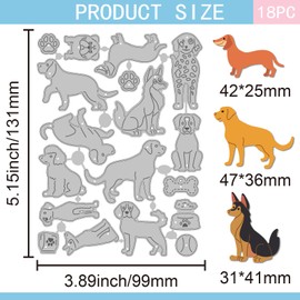 GLOBLELAND Realistic Dog Cutting Dies for DIY Scrapbooking Metal Paw Prints Baseball Cut Dies Baseball Die Cuts for Card Making Embossing Photo Album Craft Decor