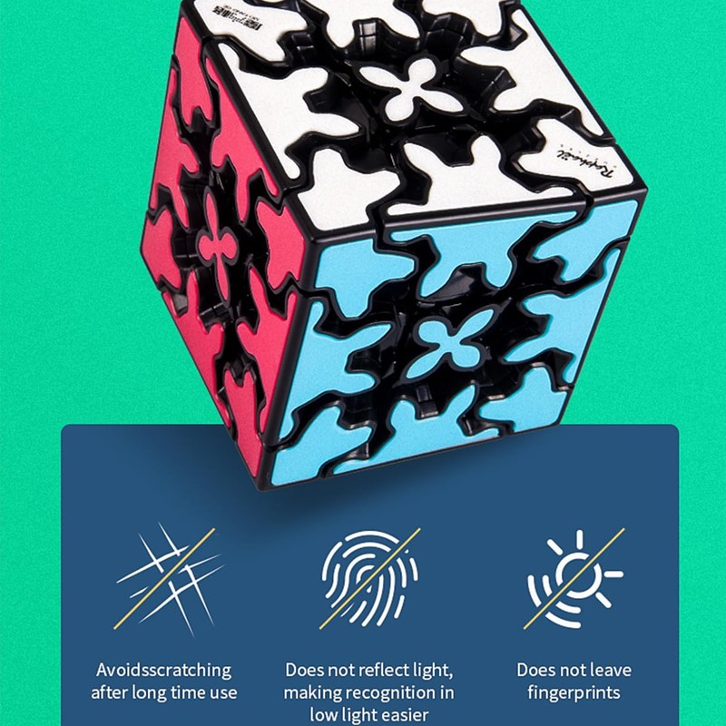 Gear 3x3x3 Speed Cube with Three-Dimensional Gear Structure