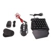One Handed Gaming Keyboard Mouse Converter Wired 35 Keys Backlit