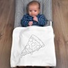 Azeeda 'Pepperoni Pizza Slice' Cotton Baby Blanket/Shawl (BY00040066)