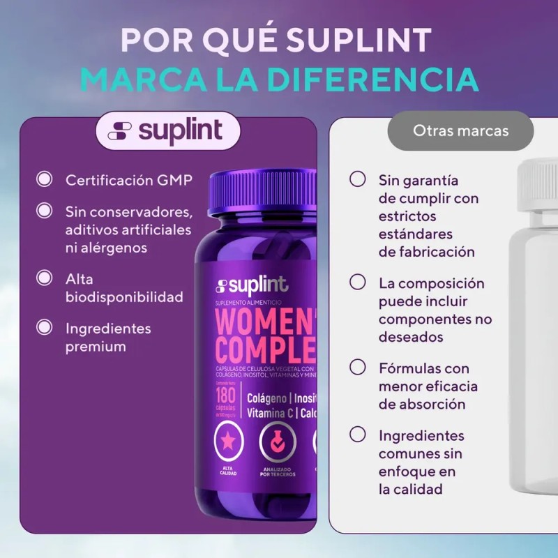 Multivitamínico Mujer Con Colágeno Y Biotina 180 Cápsulas Sin Sabor
