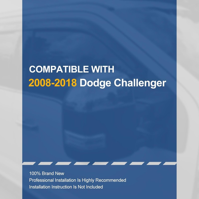 Auto Dynasty 2Pcs Carbon Fiber Pattern Window Visors Compatible with