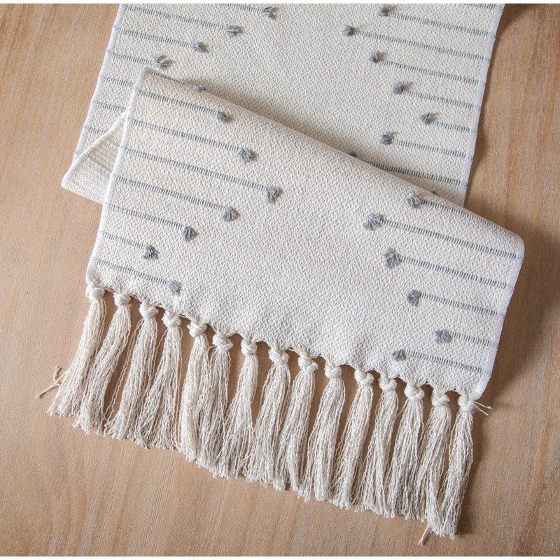 Caflife Boho Table Runner 13 x 108 Inch Long Natural