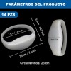14 Pulsera Led Blanco Audiorítmica Para Fiestas 20 Cm Bodas