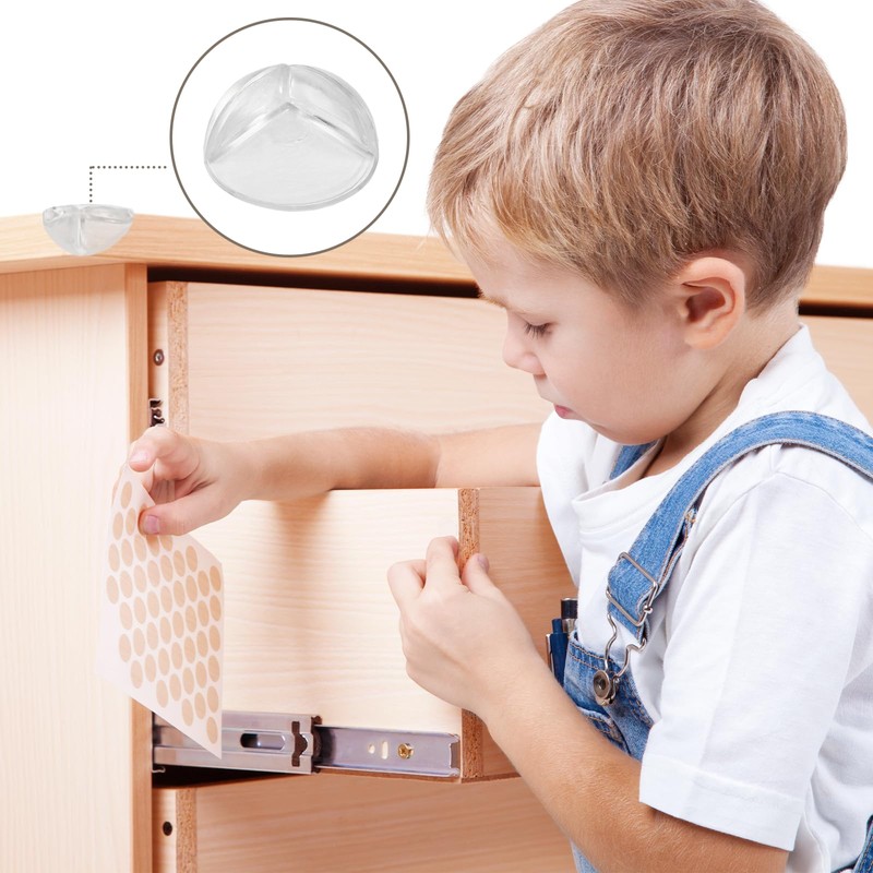 Eckenschutz Kantenschutz Baby, 24 Stücke Silikon Selbstklebende Eckenschützer Transparenter Eckenschtzkanten