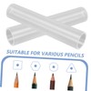 Angoily 20pcs Transparent Pencil Tip Covers Replaceable Caps for Secure
