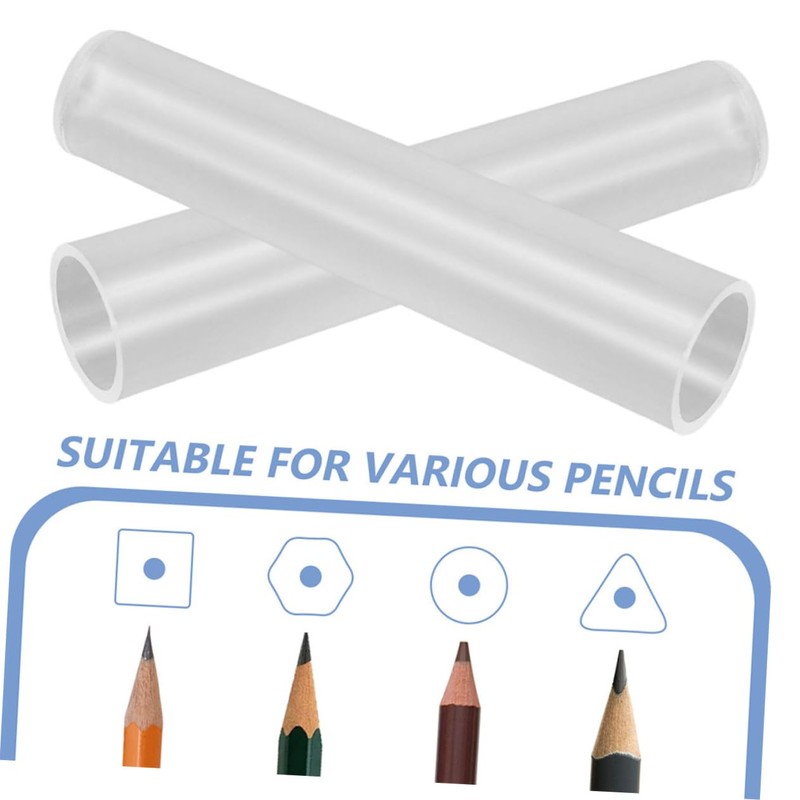 Angoily 20pcs Transparent Pencil Tip Covers Replaceable Caps for Secure