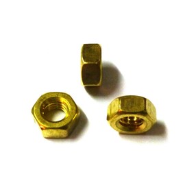 Assortment Box with 500 Pieces Small Washers and Nuts According to DIN 934, 125A and 9021 Made of Brass - Mini Screws Assortment with Labeled Box