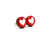 Hearts 10 mm Stud Earrings, Handmade, Posts for Sensitive Ears
