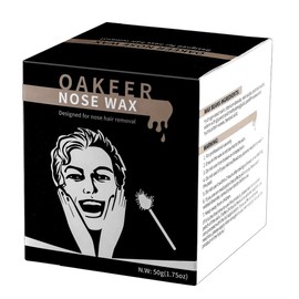 Nose Wax Hair Remover Oakeer Nose Wax Kit with 30 Pcs Nose Wax Sticks for Men and Women at Home Nose Hair Removal 100g Wax (Nose Wax Kit)