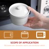 Angoily 2pcs 400ml White Ceramic Stew Pot with Lid 3.