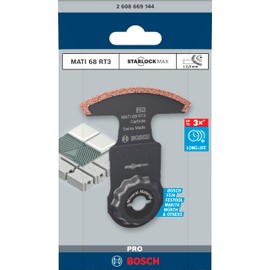 Bosch 1 x Pro Multi Material MATI 68 RT3 Blade for Multifunctional Tools (for Mortar, Aerated Concrete, Width 68 mm, Professional Accessories Multifunctional Tool)