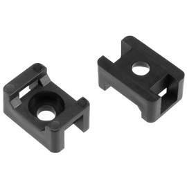 TOP-VIGOR Nylon-Kabelbinder-Halterung, 5,2 mm, Sattelbefestigung, Drahthalter, Kabelbinder, verstellbarer Kabelbinderhalter mit Selbstverriegelung für Draht- und Kabelordnung, Schwarz, 100 Stück