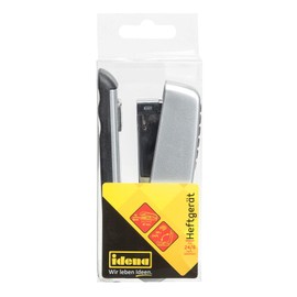 IDENA Stapler Plastic Silver Grey
