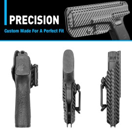 IWB Holster Compatible with Smith & Wesson M&P Shield 9/.40/M2.0 Holster, Carbon Fiber Holster Inside Waistband IWB Conceal Carry MP Shield Holster, 9 mm Holster Adjustable Cant and Retention