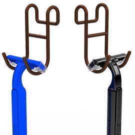 Jovware Bronze Shower Caddy Hooks, Shower Caddy Hooks Bronze, Razor Hanger for Shower, Bronze Shower Shelf Hooks, Shower Hooks for Loofah, Bronze Razor Holder 2 Pack Open