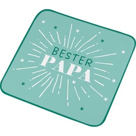 GRUSS & CO 74377 Magic Towel with Dad Motif, Small Hand Towel, Guest Towel, Pressed Shape, 30 cm x 30 cm, Cotton, Gift for Dad, Funny Surprise