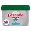 Cascade Platinum ActionPacs Dishwasher Detergent Pods, Fresh, 48 Count