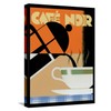 ART.COM Stretched Canvas Print Cafe Noir by Brian James, 12"