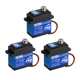 INJORA 7 kg 2065 Digital Servo Waterproof High Voltage Sub-Micro Switch Servo for TRX4 TRX6 SCX10 III 1/10 RC Caterpillar Truck, 3 Pieces