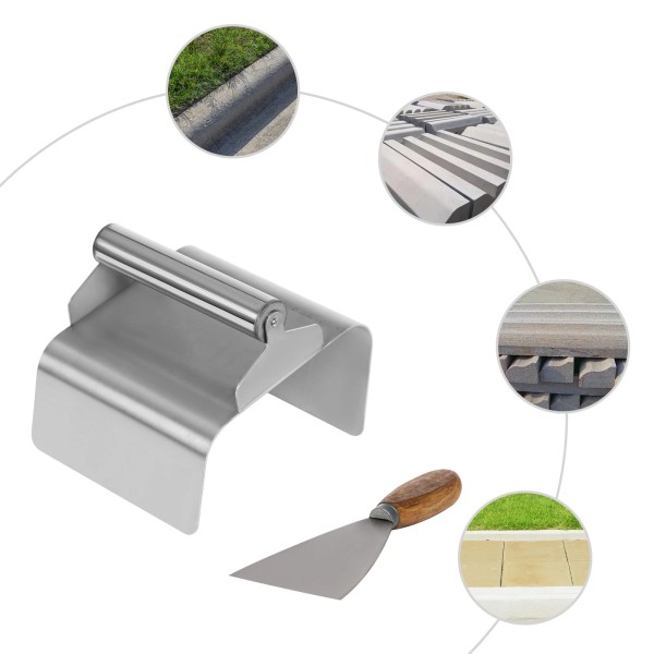 Unbranded Concrete Curb Trowel Edger Landscape Curb Trowel Kraft Tool