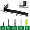 CONNOO 6 Pack Heavy Duty Thick Shelf L Brackets, 8